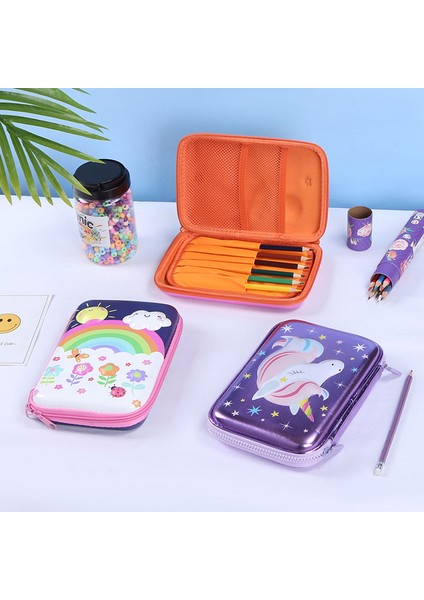 21 Kawaii Kalem Kutusu Unicorn Kalem Kutusu Estojo Escolar Kırtasiye Sevimli Astuccio Okul Trousse Scolaire Kızlar Için Kalem Kutuları (Yurt Dışından)