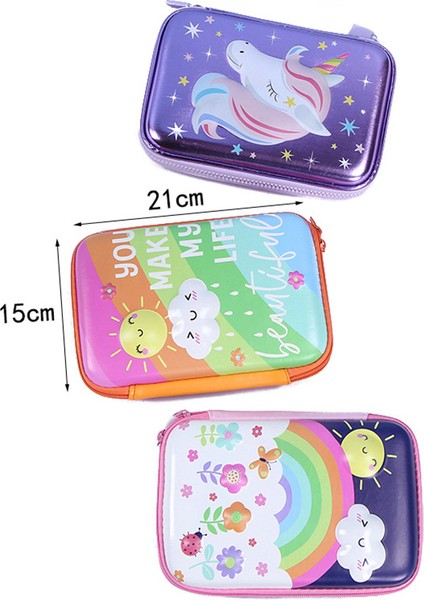 21 Kawaii Kalem Kutusu Unicorn Kalem Kutusu Estojo Escolar Kırtasiye Sevimli Astuccio Okul Trousse Scolaire Kızlar Için Kalem Kutuları (Yurt Dışından)