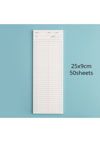 Çift Hat Uzun Yapışkan Olmayan Bloknot Basit Yeni Not Defteri 50 Sayfa Yazma Not Sayfaları Okul Ofis Bloknot 9X25 cm (Yurt Dışından)