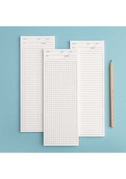 Çift Hat Uzun Yapışkan Olmayan Bloknot Basit Yeni Not Defteri 50 Sayfa Yazma Not Sayfaları Okul Ofis Bloknot 9X25 cm (Yurt Dışından)