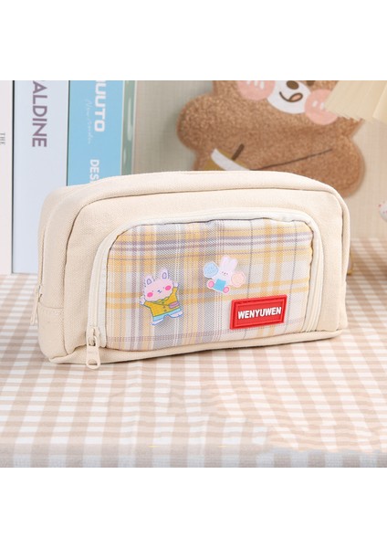3 Rastgele Broşlar Tuval Kalem Kutusu Okul Malzemeleri Kalem Kutusu Estuches Escolar Kızlar Için Kalem Kutuları Trousse Kawaii Kırtasiye Kalem Kutusu (Yurt Dışından)