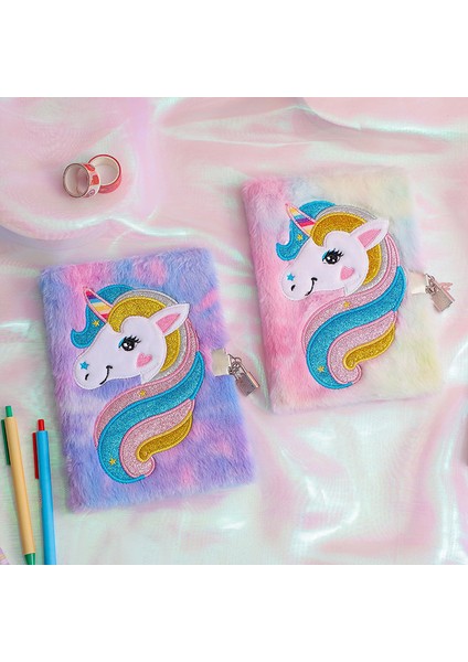 Çok Renkli Diğer Karikatür Unicorn Sevimli Peluş Defter Kilitli Gizli Defter Çocuklar ve Kızlar Için Uygun Hediye Günlüğü Gündem Planlayıcısı Organize (Yurt Dışından) fiyatları