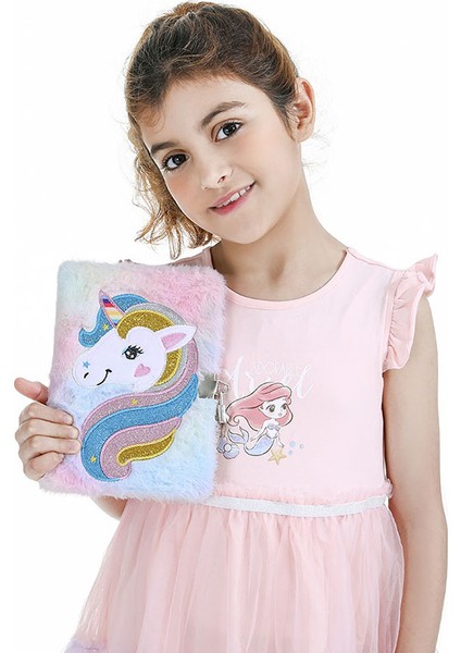 Çok Renkli Diğer Karikatür Unicorn Sevimli Peluş Defter Kilitli Gizli Defter Çocuklar ve Kızlar Için Uygun Hediye Günlüğü Gündem Planlayıcısı Organize (Yurt Dışından) fırsatları