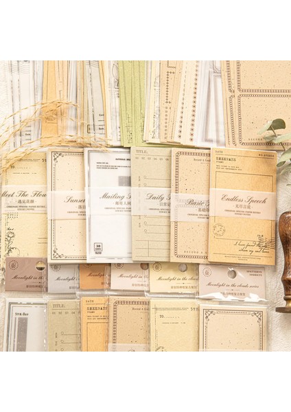 Stil 4 30 Adet Retro Sınır Not Defteri Malzeme Kağıt Mermi Günlük Planlayıcısı Scrapbooking Vintage Çerçeve Dekoratif Dıy Kraft El Işi Kağıdı (Yurt Dışından) modelleri