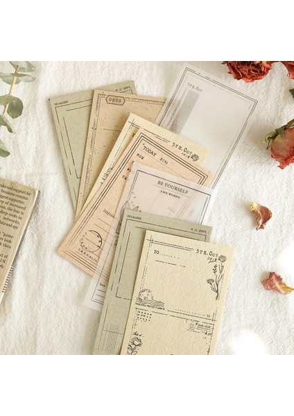 Stil 4 30 Adet Retro Sınır Not Defteri Malzeme Kağıt Mermi Günlük Planlayıcısı Scrapbooking Vintage Çerçeve Dekoratif Dıy Kraft El Işi Kağıdı (Yurt Dışından) indirimleri