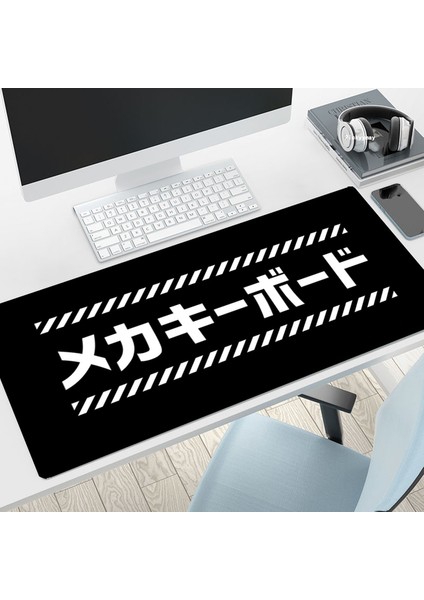 XM00014 (19) 400X700X3MM Siyah Beyaz Büyük Fare Mat Oyun Mousepad Büyük Oyun Fare Altlıkları 39.3X19.6IN Kauçuk Klavye Paspasları Masa Pedi Hd Fare Altlıkları (Yurt Dışından)