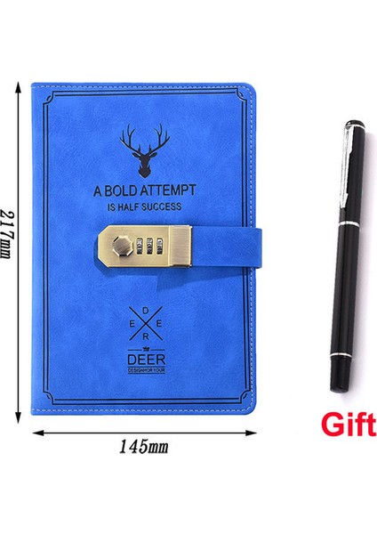 360 Sayfa A A5 360 Sayfa Spiral Defter Kilitli Günlüğü Not Defteri Vintage Korsan Çapalar Pu Not Defteri A5 Kırtasiye Hediye Gezgin Kalemle 2022 (Yurt Dışından)
