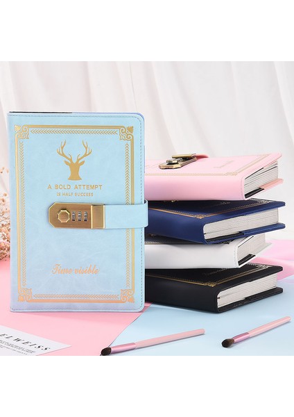 360 Sayfa A A5 360 Sayfa Spiral Defter Kilitli Günlüğü Not Defteri Vintage Korsan Çapalar Pu Not Defteri A5 Kırtasiye Hediye Gezgin Kalemle 2022 (Yurt Dışından)