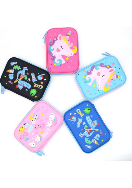 Siyah Timsah Kalem Kutusu Eva Estojo Escolar Grande Unicorn Kalem Kutusu Kalem Kutusu Shark Estuches Para El Colegio Kalem Kutusu Okul Etui Pensil (Yurt Dışından)