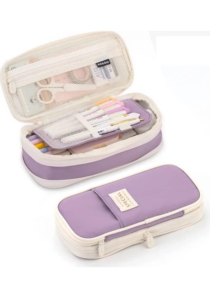 610 Pembe Kalem Kutusu Büyük Kapasiteli Katlanabilir Çanta Su Geçirmez 9 Renk Öğrenci Ofis Okul Malzemeleri Için Kawaii Kırtasiye (Yurt Dışından) modelleri