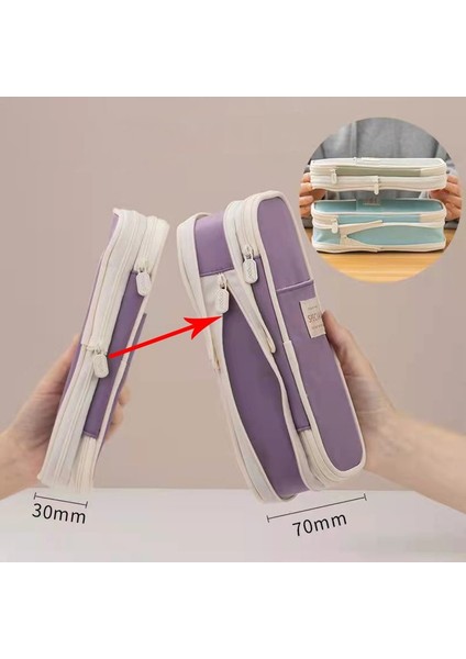 610 Pembe Kalem Kutusu Büyük Kapasiteli Katlanabilir Çanta Su Geçirmez 9 Renk Öğrenci Ofis Okul Malzemeleri Için Kawaii Kırtasiye (Yurt Dışından) fırsatları