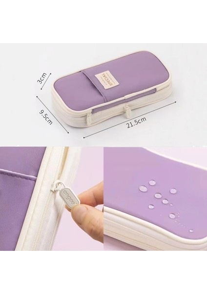 610 Pembe Kalem Kutusu Büyük Kapasiteli Katlanabilir Çanta Su Geçirmez 9 Renk Öğrenci Ofis Okul Malzemeleri Için Kawaii Kırtasiye (Yurt Dışından) indirimleri