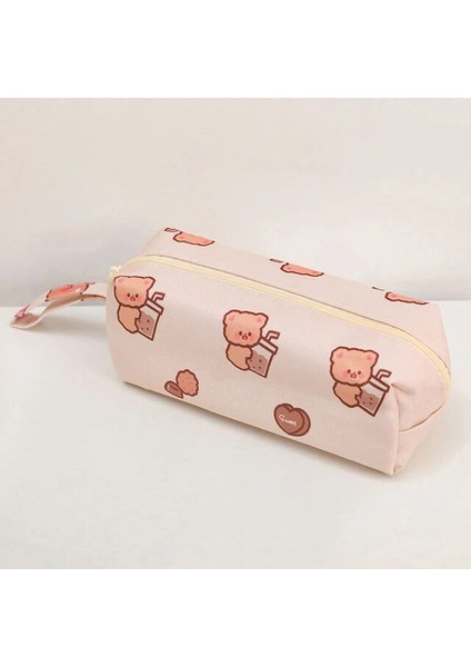 11 Büyük Kapasiteli Öğrenciler Kalem Kutusu Tatlı Güzel Ekose Desen Kawaii Komik Karikatür Ayı Kalem Çantası Okul Malzemeleri Kırtasiye (Yurt Dışından)