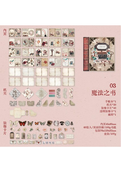 03MF 60 Adet/grup Bloknot Malzeme Kağıt Eski Anılar Kitabı Önemsiz Dergisi Scrapbooking Kartları Retro Arka Plan Dekorasyon Kağıdı (Yurt Dışından)