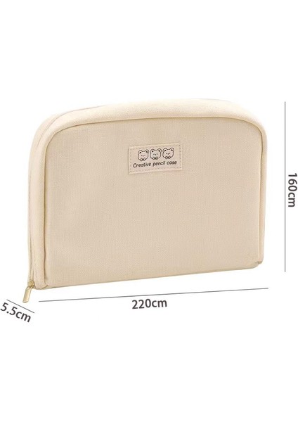 Bej Sevimli Kalem Kutuları Büyük Kapasiteli Kawaii Çanta Kılıfı Kutusu Kızlar Için Okula Dönüş Malzemeleri Japon Kore Ofis Kırtasiye (Yurt Dışından) fırsatları