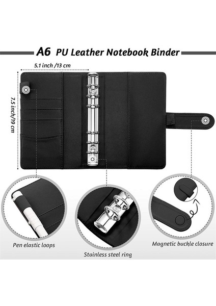 Kahverengi A6 A5 A6 Pu Deri Bağlayıcı Bütçe Planlayıcısı Nakit Zarf Cüzdan Sistemi Bütçe Zarfları ile Bağlayıcı Cepler Bütçeleme Için (Yurt Dışından)