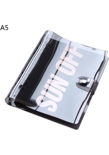 Siyah A5 2023 45 Sayfa Kawaii A5 A6 Gevşek Yaprak Defter Kağıdı Dolum Spiral Bağlayıcı Dizin Iç Sayfalar Aylık Haftalık Günlük Planlayıcı Gündem (Yurt Dışından)