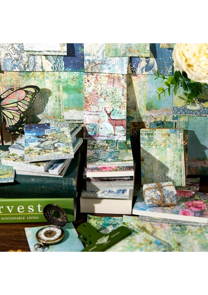 Bir Shanbu 60 Adet/paket Gül Manor Serisi Bloknot Hafif Kağıt Retro Renkli Malzeme Kağıt Deco Scrapbooking Kolaj Dıy Günlüğü Kağıdı (Yurt Dışından)
