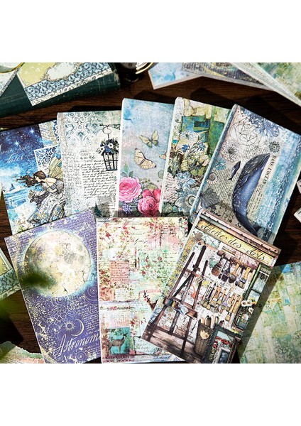 Bir Shanbu 60 Adet/paket Gül Manor Serisi Bloknot Hafif Kağıt Retro Renkli Malzeme Kağıt Deco Scrapbooking Kolaj Dıy Günlüğü Kağıdı (Yurt Dışından)