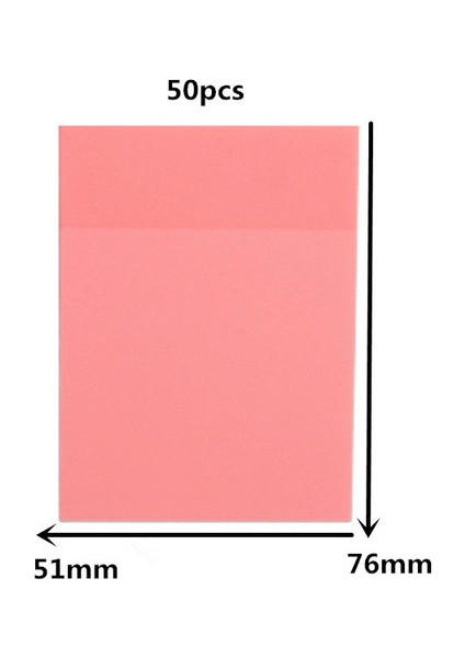 Açık Pembe Yüksek Kaliteli 50 Sayfa Şeffaf Yapışkan Notlar Bloknot Yer Işareti Işaretleyici Memo Etiket Kağıdı Ofis Okul Malzemeleri (Yurt Dışından)