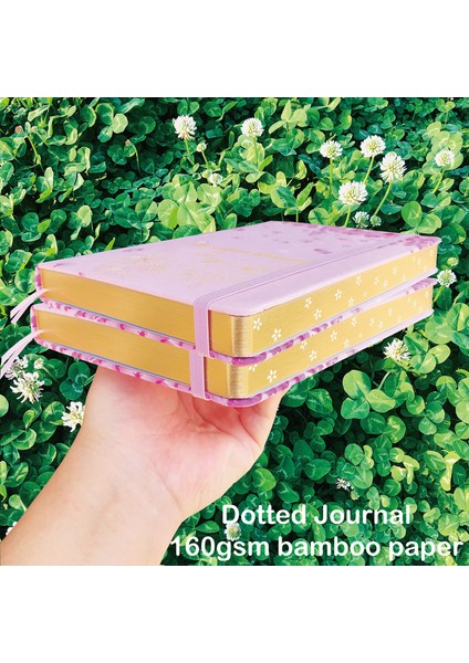 Sakura Limited 160GSM Bambu Kağıt Sakura A5 Mermi Nokta Izgara Dergisi Noktalı Defter Altın Kenar 160GSM Bambu Kağıt 5*5mm Nokta Izgara 160 Sayfa (Yurt Dışından) fırsatları