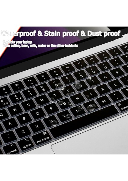 Ingilizce Abd A2337 AIR13 M1 Klavye Kapağı 2005 - 2022 Yeni M2/m1 Macbook Pro /air 13/15/13.6/16/12 Inç Cilt (Ingiltere/abd DÜZENI)A2681/A2442/A2779/A2780/A2338 (Yurt Dışından)