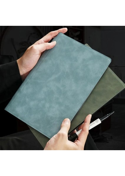 C Şık Yeniden Kullanılabilir Haftalık Planlayıcısı Deri A5 Beyaz Tahta Kalem Silme Bezi Yazı Tahtası Bloknot Beyaz Tahta Defter (Yurt Dışından)