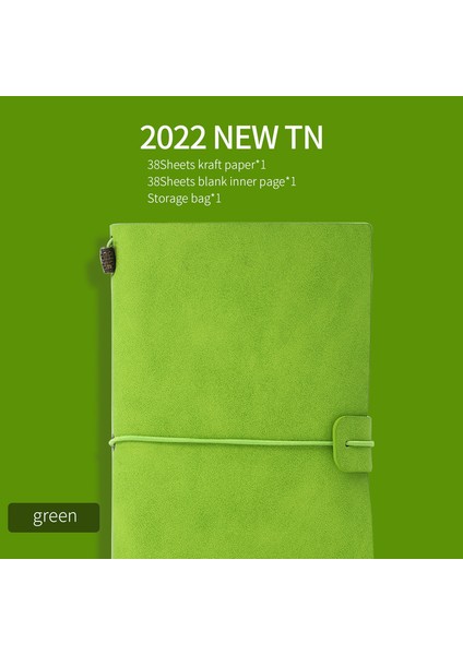Yeşil A6 Jıanwu 19.8*12 cm 76 Sayfa Retro Dizüstü Pu Deri Çok Fonksiyonlu Seyahat Tn Dergisi Not Defteri Bandaj Okul Malzemeleri Kırtasiye (Yurt Dışından)