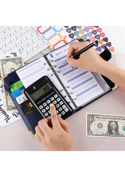 Mavi Altın A6 A6 Bütçe Organizatör Binder Nakit Zarf Sistemi Gevşek Yaprak Defter Diy Dergisi Gündem Planlayıcısı Fermuarlı Cebi Harcama Sayfası (Yurt Dışından) fırsatları