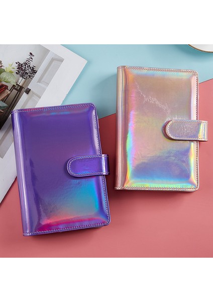 Pembe Çanta A6 2023NEW A5 A6 Acıbadem Kurabiyesi Lazer Renkli Dıy Bağlayıcı Defter Kapağı Günlüğü Gündem Planlayıcısı Kağıt Kapak Okul Kırtasiye (Yurt Dışından) fırsatları