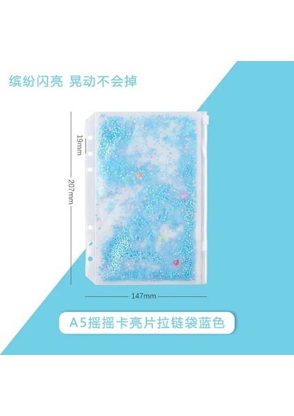 A5BLUE 2 Adet A5/a6 Dizüstü Gevşek Yaprak Fermuarlı Çanta Depolama El Hesabı Aksesuarları Planlayıcısı Aksesuarları Bütçe Bağlayıcı Dergisi Bağlayıcı Çanta (Yurt Dışından)