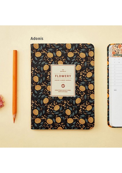 Adonis Kore Kawaii A6 Programı Vintage Yıllık Günlüğü Haftalık Aylık Günlük Planlayıcı Çiçek Organizatör Kağıt Defter Okul Gündemi Kaynağı (Yurt Dışından)