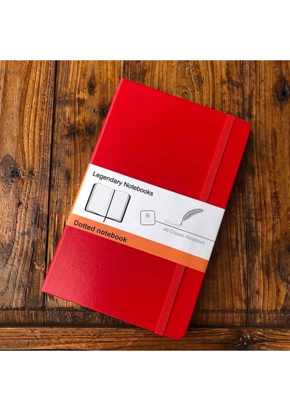 Klasik Kırmızı Boş A5 Klasik Efsanevi Defter Gündem Not Defteri Sanat Dergisi Noktalı Sayfalar/çizgi/kare/boş 100GSM Kağıt (Yurt Dışından)