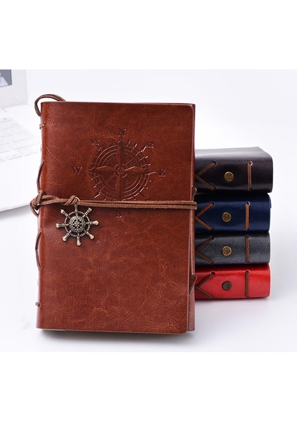 Kahve Büyük 165X235MM Vintage Dizüstü Retro Not Defteri Korsan Çapalar Gezgin Dergisi Pu Kapak Kitap Değiştirilebilir Günlüğü Kırtasiye Hediyeler Okul Malzemeleri (Yurt Dışından)