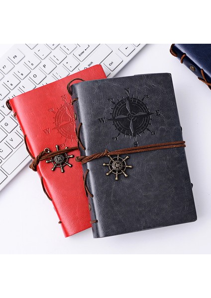 Kahve Büyük 165X235MM Vintage Dizüstü Retro Not Defteri Korsan Çapalar Gezgin Dergisi Pu Kapak Kitap Değiştirilebilir Günlüğü Kırtasiye Hediyeler Okul Malzemeleri (Yurt Dışından)