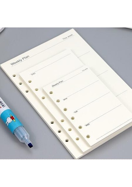 Haftalık Planlayıcı A5 45 Sayfalık Iş A5 A6 Gevşek Yaprak Defter Dolum Spiral Ciltleme Dizini Iç Sayfa Aylık Haftalık Yapılacaklar Listesi Kağıt Kırtasiye (Yurt Dışından)