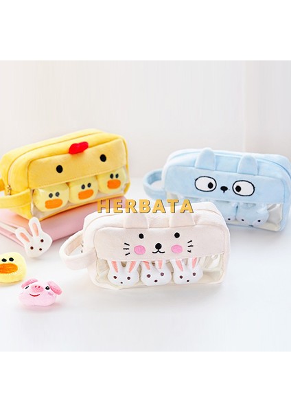 Mavi Pembe Peluş Kawaii Kalem Kutusu Sevimli Güzel Kızlar Için Kalem Kutusu Öğrenci Kalem Çantası Kırtasiye Kalem Kutusu Kalem Çantası Okul Malzemeleri (Yurt Dışından) indirimleri