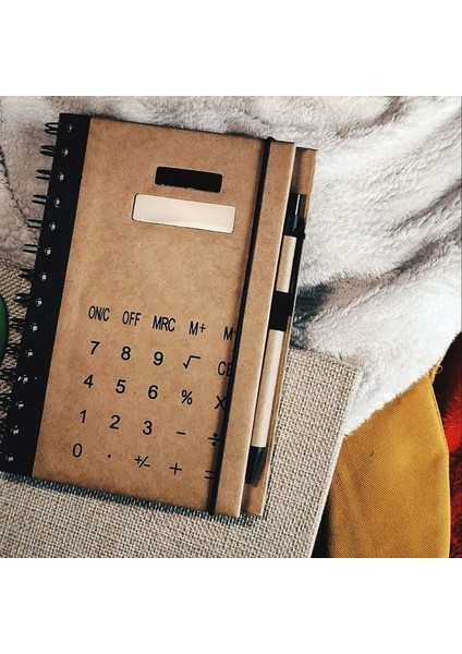 Resim Olarak Kraft Kağıt Retro Güneş Hesap Makinesi Dizüstü Combo Öğrenci Finansmanı Için Kalem ile Uygulanabilir Büyük Ekran Iş Hediye Hesap Makinesi (Yurt Dışından)