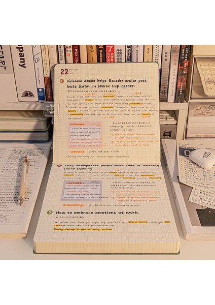 2 Kitap 19CM 19CM Kare Defter Alt Stil Basit Damalı Manuel Defter Öğrenci Günlüğü Süper Kalın Boş Kitap Günlük Defter (Yurt Dışından)