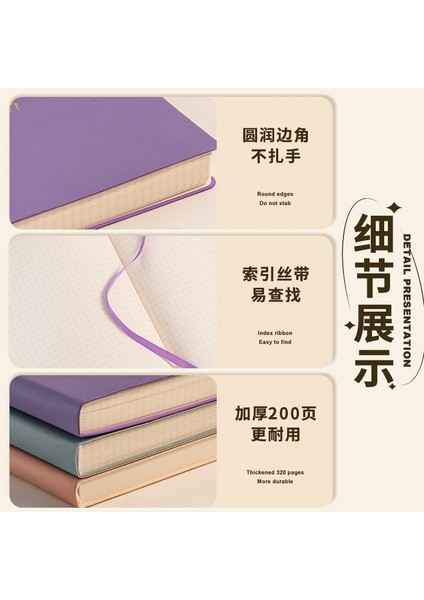2 Kitap 19CM 19CM Kare Defter Alt Stil Basit Damalı Manuel Defter Öğrenci Günlüğü Süper Kalın Boş Kitap Günlük Defter (Yurt Dışından)