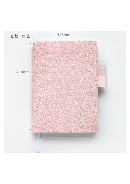 Sakura Pembe A5 A5 A6 Şeker Sevimli Moda Glitter Pullarda Dizüstü Çok Fonksiyonlu Kapak Izgara Boş Satır Sayfaları Gündem Seyahat Okul Günlüğü Hediye (Yurt Dışından)