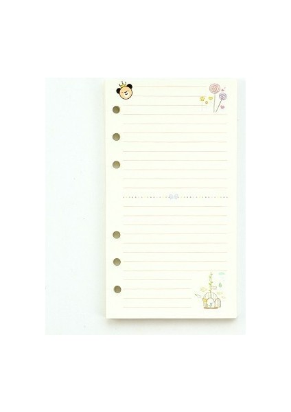 Line A5 Mınkys Kawaii 45 Yaprak A5 A6 Gevşek Yaprak Defter Kağıdı Dolum Spiral Ciltleme Dizini Iç Sayfa Günlük Aylık Haftalık Gündem Planı (Yurt Dışından)