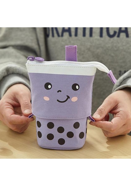 Kahve Kalem Kılıfı Süt Çay Şişesi Şekli Durumlarda Tuval Gerilebilir Kawaiis Kalem Saklama Torbaları Okul Öğrencileri Için (Yurt Dışından) fırsatları