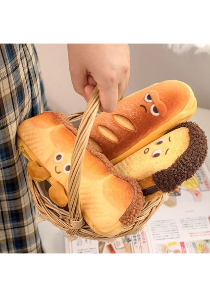 Ekmek Kalem Kutusu Kawaii Ekmek Tost Kalem Kutusu Çantası Kızlar Için Sevimli Peluş Kalem Kılıfı Kutusu Büyük Kapasiteli Öğrenci Okul Malzemeleri Kore Kırtasiye (Yurt Dışından)