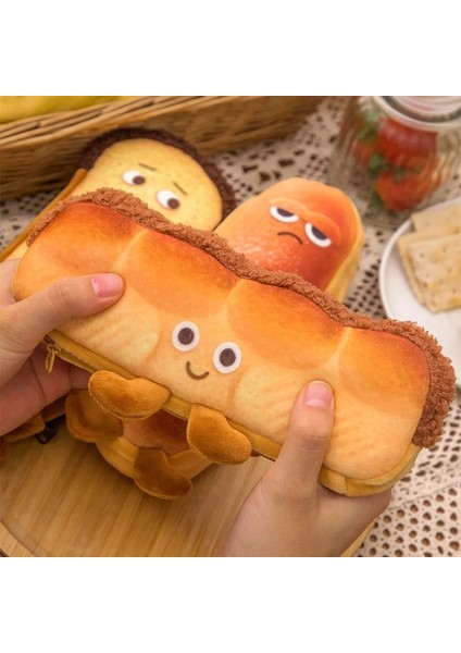 Ekmek Kalem Kutusu Kawaii Ekmek Tost Kalem Kutusu Çantası Kızlar Için Sevimli Peluş Kalem Kılıfı Kutusu Büyük Kapasiteli Öğrenci Okul Malzemeleri Kore Kırtasiye (Yurt Dışından)