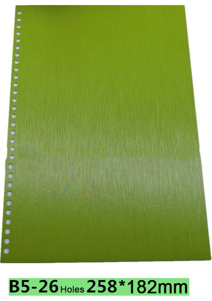 B5 Yeşil 2 Adet 30 Delikli Ciltleme Kapağı A4 Gevşek Yaprak Kapak A5 Pp Plastik Arka Kapak Günlük Defter Spiral Defter Planlayıcısı Halka Bağlayıcı (Yurt Dışından)