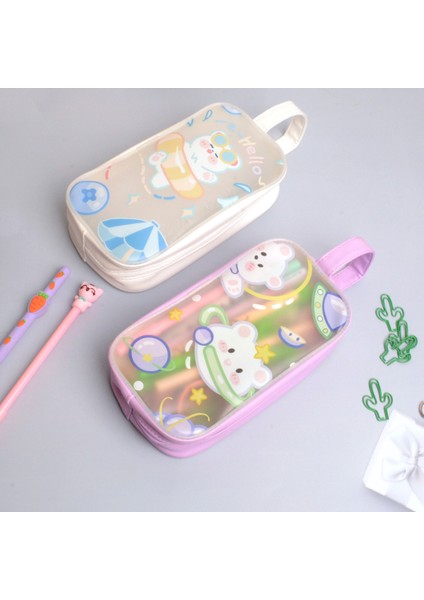Stil 2 Kızlar Için Kalem Kutuları Kawaii Şeffaf Kalem Kutusu Büyük Kapasiteli Estuches Piornik Kalem Kutusu Trousse Scolaire Kalem Çantası (Yurt Dışından) fiyatları