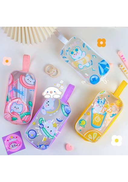 Stil 2 Kızlar Için Kalem Kutuları Kawaii Şeffaf Kalem Kutusu Büyük Kapasiteli Estuches Piornik Kalem Kutusu Trousse Scolaire Kalem Çantası (Yurt Dışından) modelleri