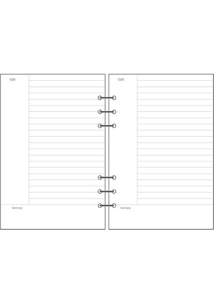 Cornell Line A5 Toplam 90 Sayfa Klasik 6 Delikli Ciltli Defter Iç Kağıt Çekirdek/yeniden Doldurma Iç Kağıtlar: Çizgi, Izgara, Noktalar, Liste, Günlük Haftalık Aylık Planlayıcı A5 A6 (Yurt Dışından)