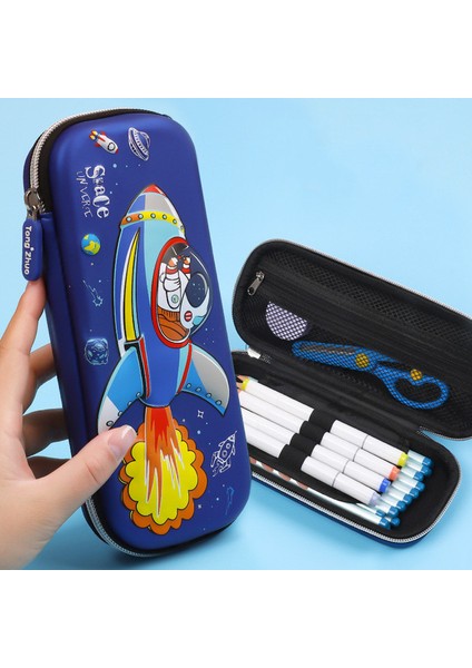 B7 3D Uzay Sevimli Kalem Kutusu Okul Kırtasiye Kutusu Plastik Karikatürler Çocuklar Için Kalem Kutuları Kalem Kutusu Hediyeler Öğrenci Kalem Kutusu Kawaii Çanta (Yurt Dışından)